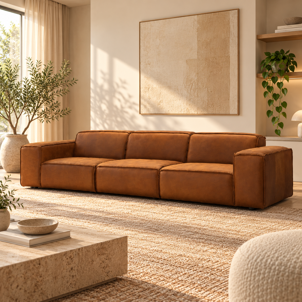 Sofá de Cuero Emma 3 Módulos de Muebles Concordia, foto 2