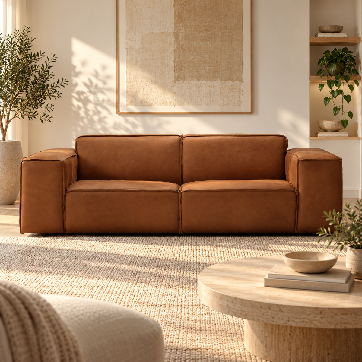 Sofá de Cuero Emma 2 Módulos de Muebles Concordia, foto 1